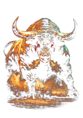 Animal graphic on the back of a black oversized tee