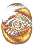 Surreal portrait graphic on the back of a black oversized tee