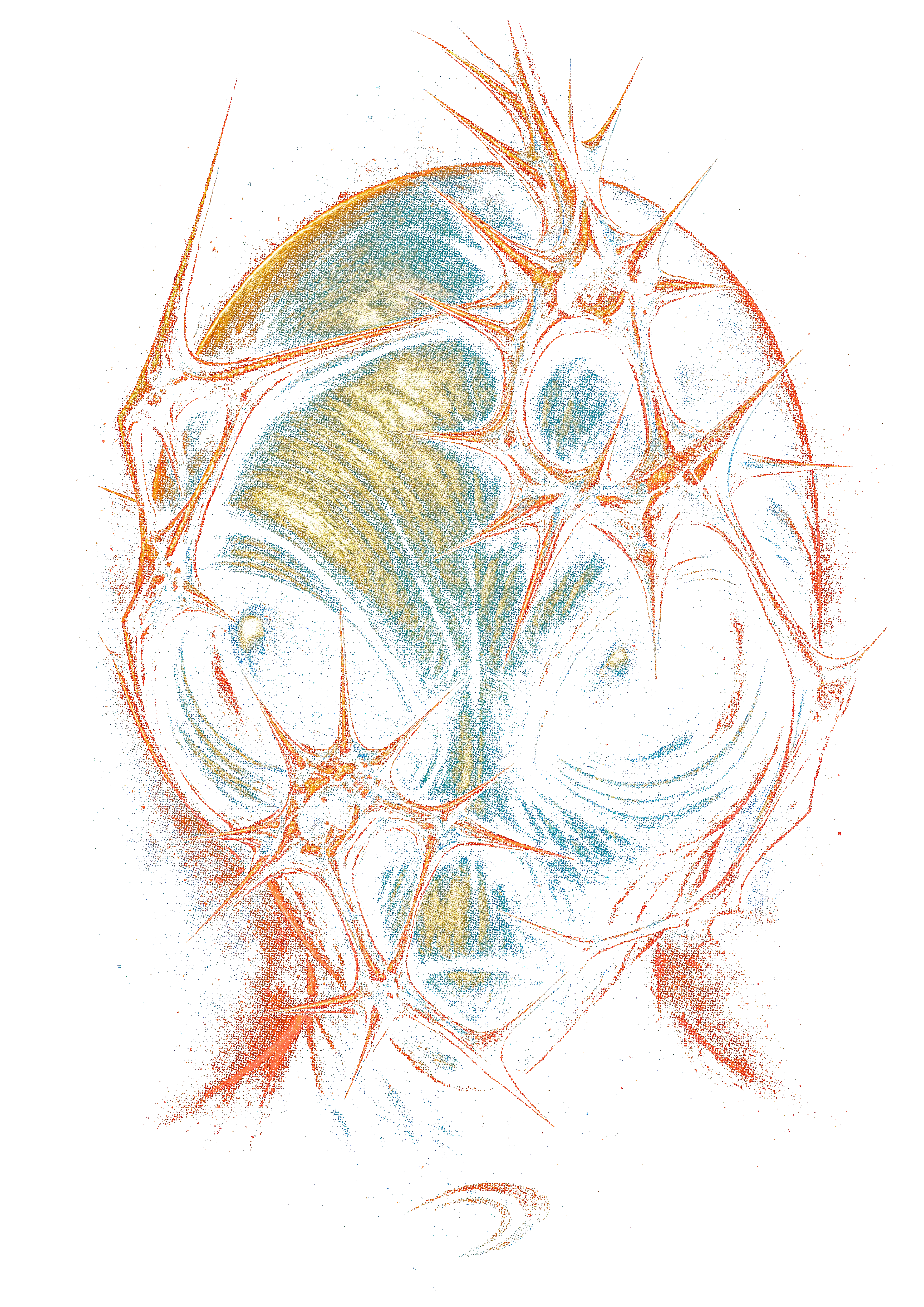 Space and alien graphic on the back of a black oversized tee