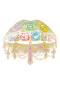 Religious graphic on the back of a black oversized tee