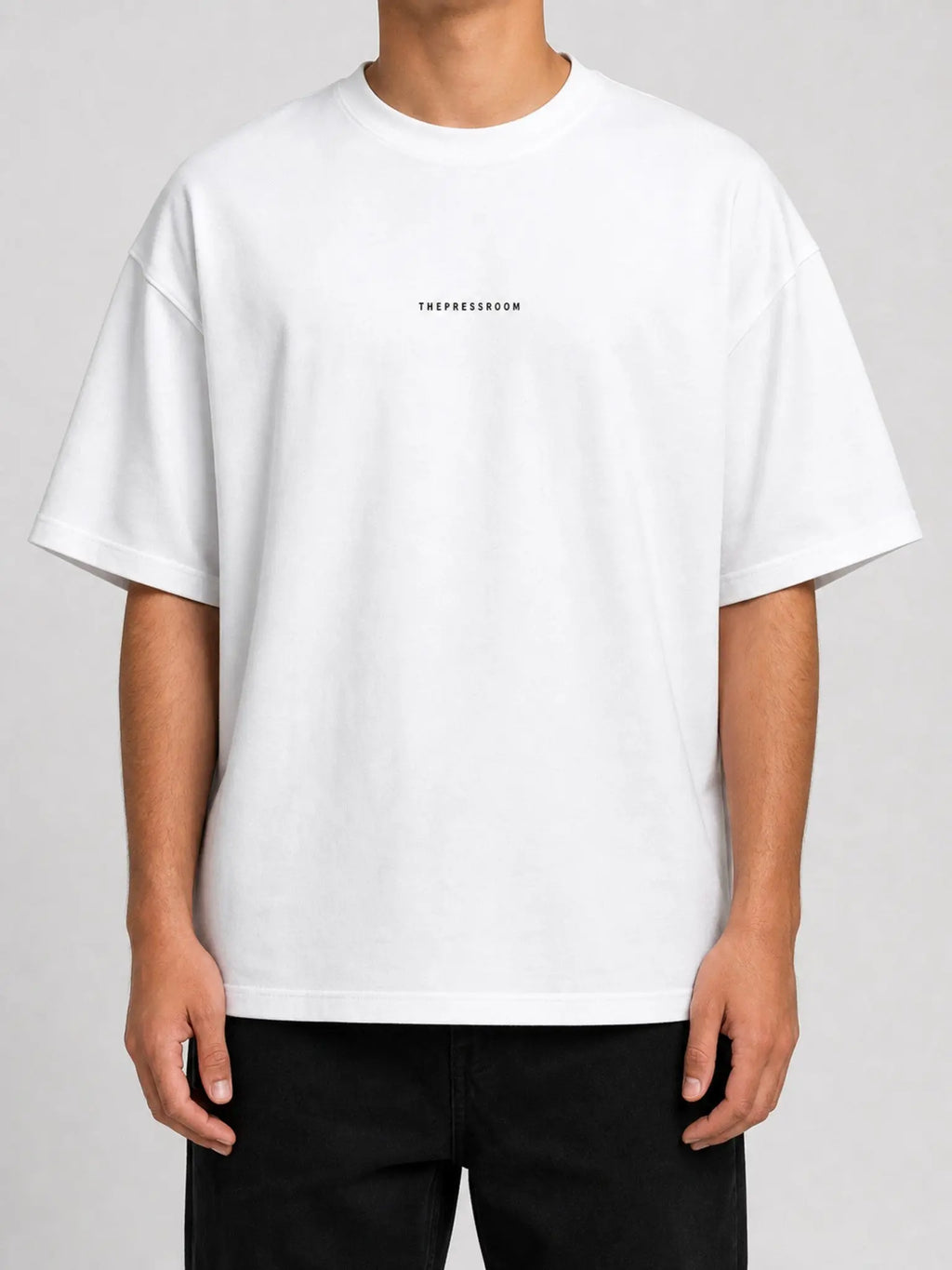 The Emberkeeper oversized tee - front view on model