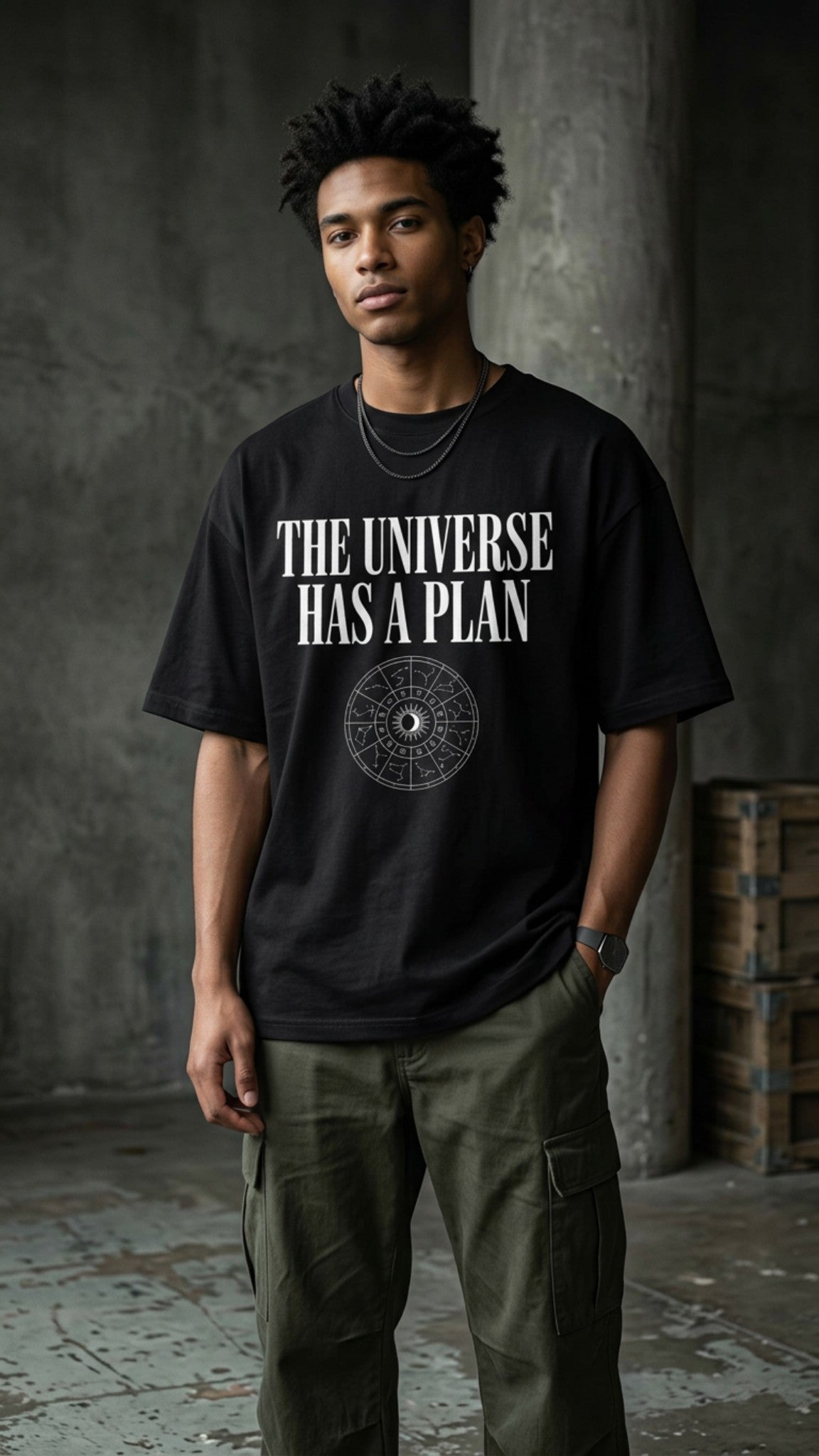 The Universe Has A Plan Oversized Graphic Tee — Melbourne Streetwear